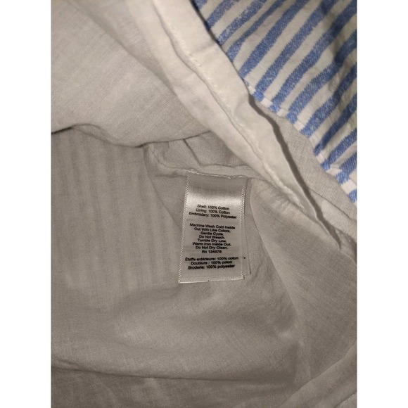 Vineyard Vines Girls Sun Bleached Stripe Embroidered Dress Size 16 Lined... - Picture 7 of 12